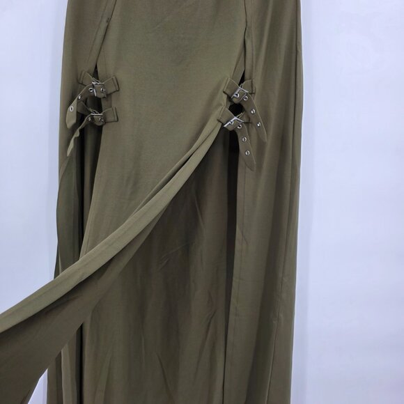 HALARA High Waist 2 In 1 Split Maxi Skort Skirt Buckle Detail Size Small NWT - Picture 10 of 14